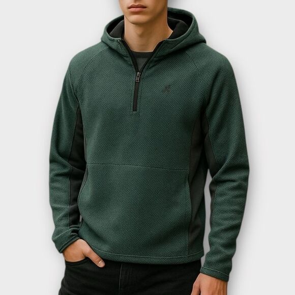 Spyder Green Lightweight Half-Zip Pullover Fleece Jacket Size L - Picture 1 of 7